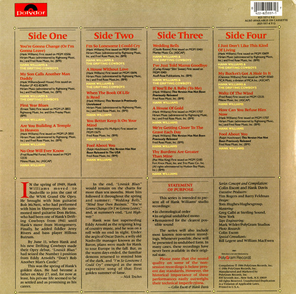 I'm So Lonesome I Could Cry: March 1949 - August 1949 - secondary