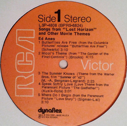 Ed Ames - Songs From "Lost Horizon" And Themes From Other Movies