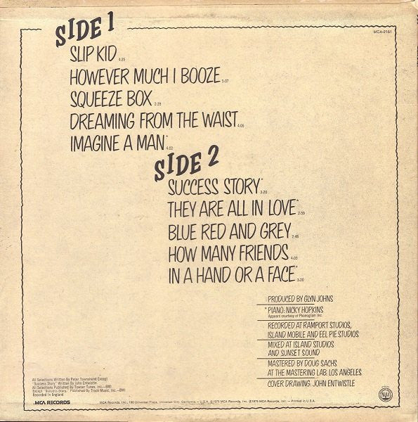The Who By Numbers - secondary