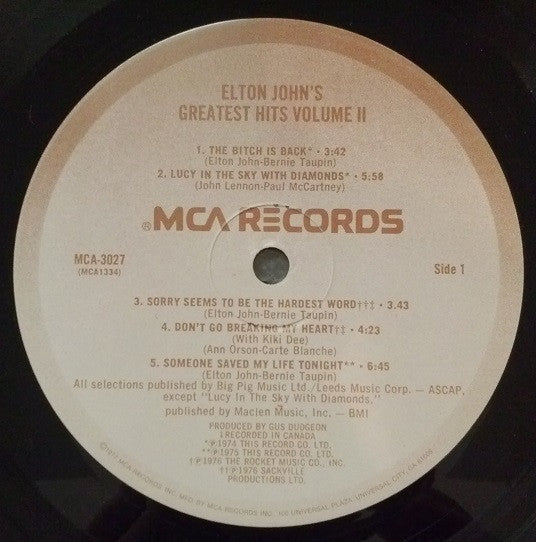 Greatest Hits Volume II - secondary