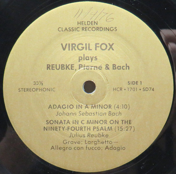 Virgil Fox - Virgil Fox Plays Reubke, Pierne And Bach