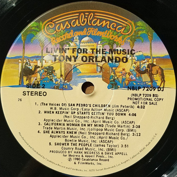 Tony Orlando - Livin' For The Music