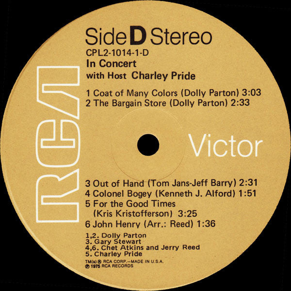 In Concert With Host Charley Pride - secondary