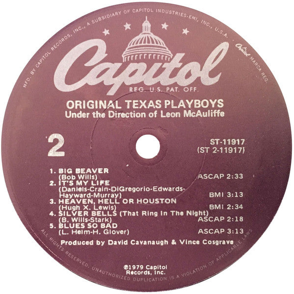 The Original Texas Playboys Under The Direction Of Leon McAuliffe - Original Texas Playboys