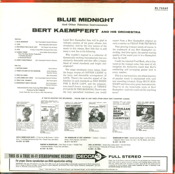 Bert Kaempfert & His Orchestra - Blue Midnight And Other Fabulous Instrumentals