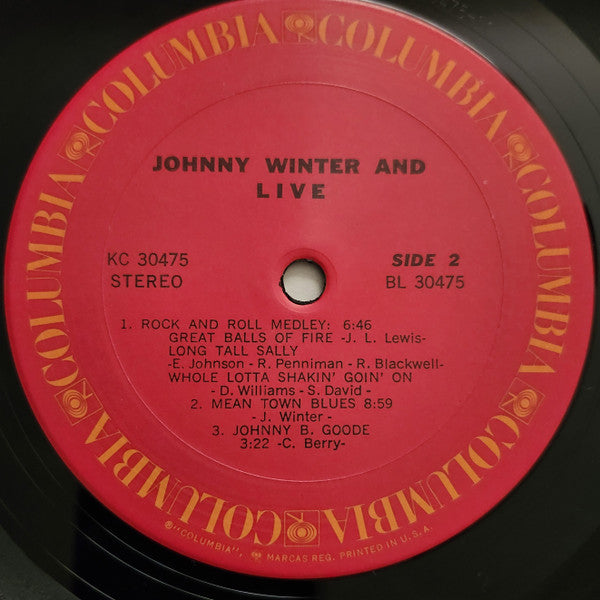 Live Johnny Winter And - secondary