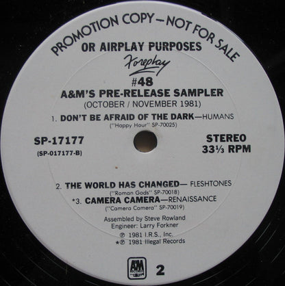 Various - Foreplay #48: A&M's Pre-Release Sampler (October / November 1981)