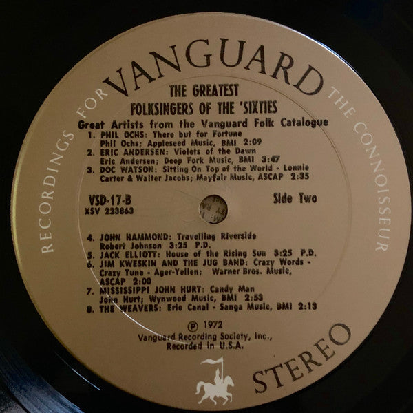 Greatest Folksingers Of The 'Sixties - secondary