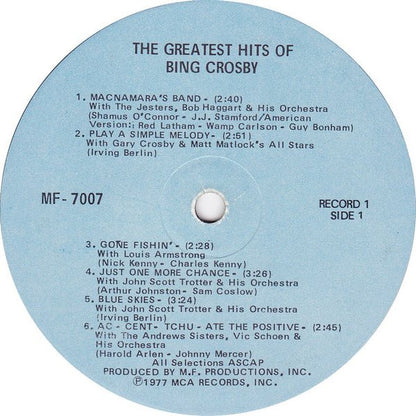 The Greatest Hits Of Bing Crosby - secondary