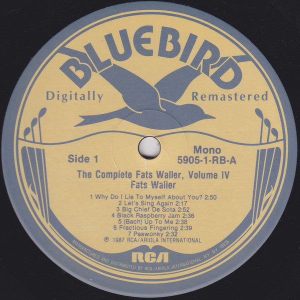 The Complete Fats Waller Volume IV - secondary