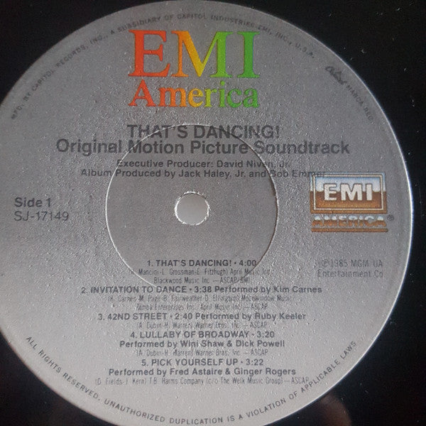 That's Dancing! - The Original Soundtrack Album From The MGM Motion Picture - secondary