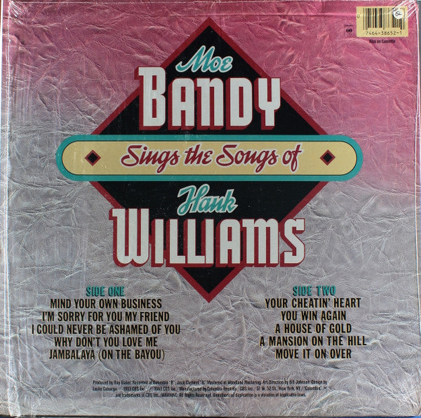 Moe Bandy Sings The Songs Of Hank Williams - secondary