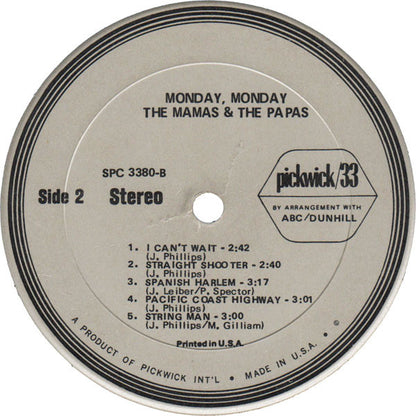 Monday, Monday - secondary