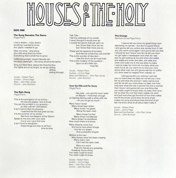 Houses Of The Holy - secondary