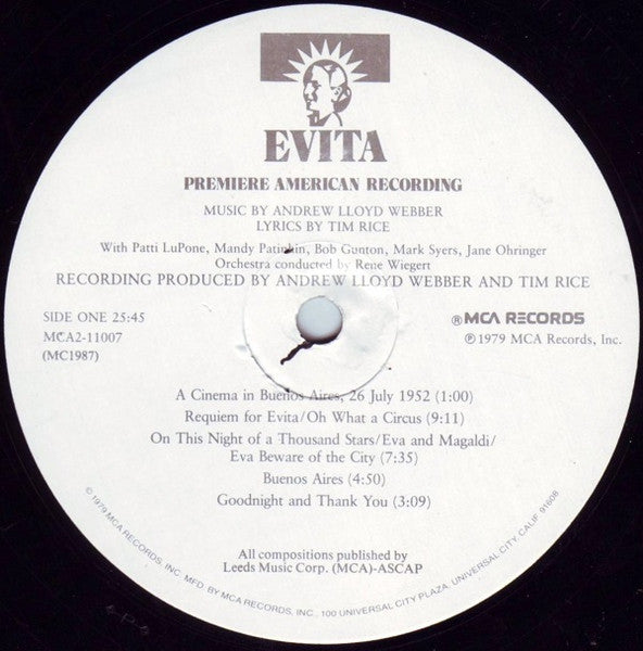 Evita: Premiere American Recording - secondary