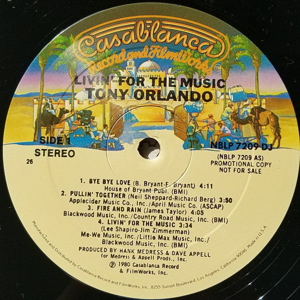 Tony Orlando - Livin' For The Music