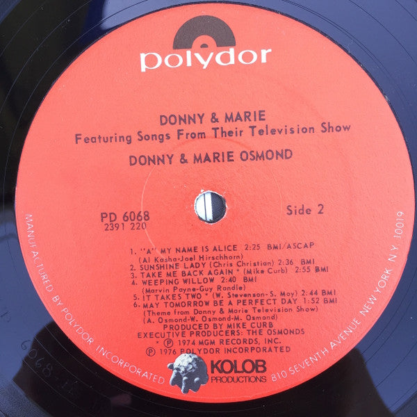 Donny & Marie Osmond - Donny & Marie Featuring Songs From Their Television Show
