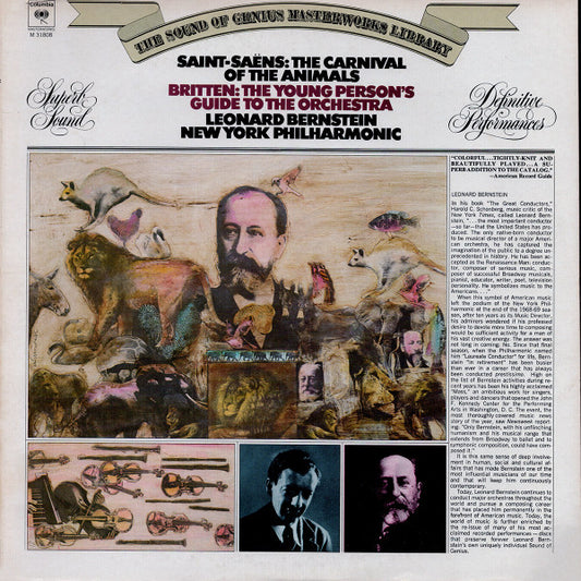 Camille Saint-Saëns, Benjamin Britten, Leonard Bernstein, New York Philharmonic - The Carnival Of The Animals / The Young Person's Guide To The Orchestra