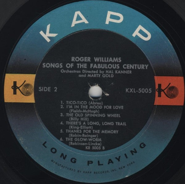 Roger Williams (2) - Songs Of The Fabulous Century