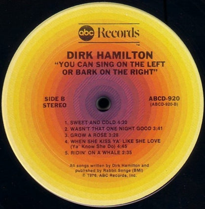 You Can Sing On The Left Or Bark On The Right - secondary