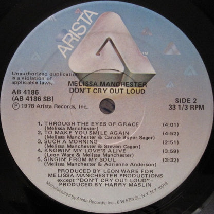 Don't Cry Out Loud - secondary