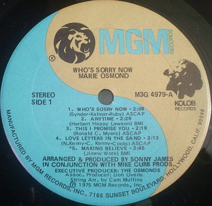 Who's Sorry Now - secondary