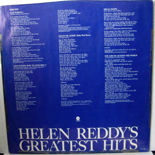 Helen Reddy's Greatest Hits - secondary