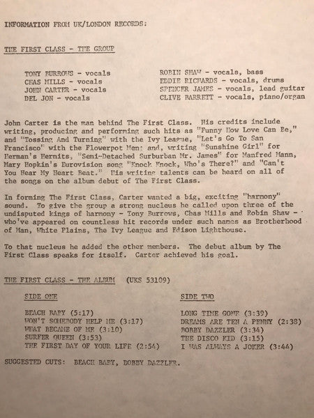 The First Class - secondary