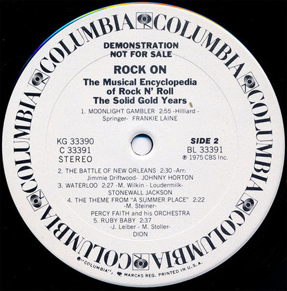 Rock On The Musical Encyclopedia Of Rock N' Roll The Solid Gold Years - secondary