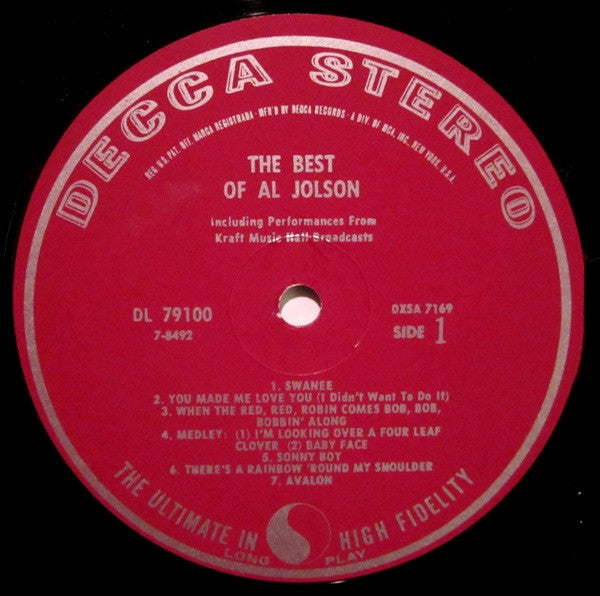 The Best Of Al Jolson - secondary