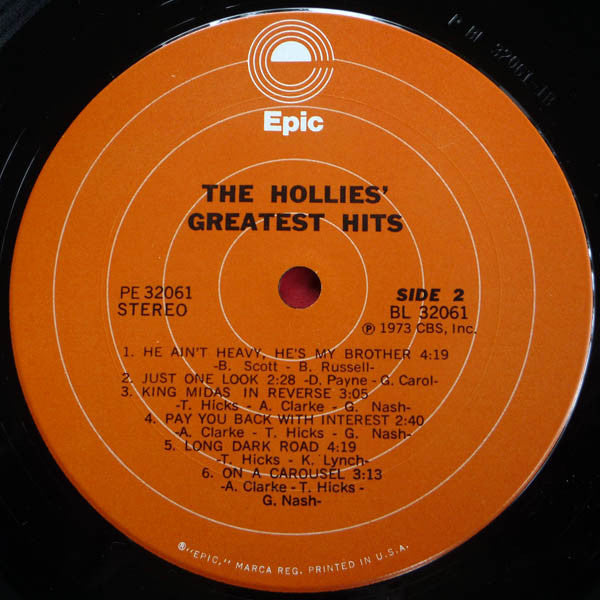 The Hollies' Greatest Hits - secondary