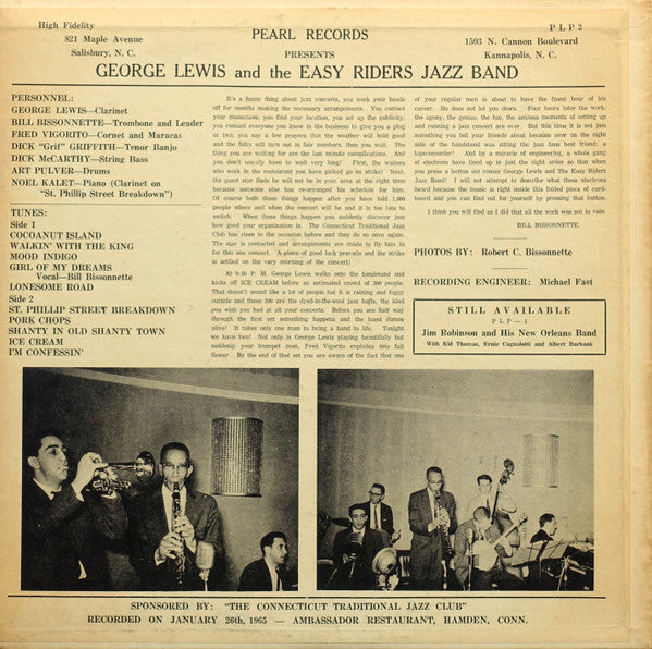 George Lewis (2), The Easy Riders Jazz Band - In Concert