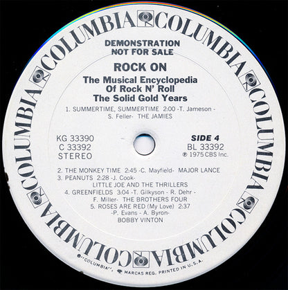 Rock On The Musical Encyclopedia Of Rock N' Roll The Solid Gold Years - secondary
