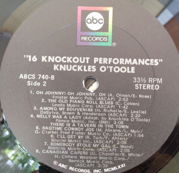 Sixteen Knockout Performances - secondary