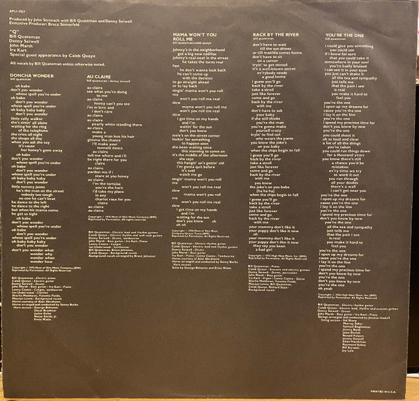 Bill Quateman - Night After Night