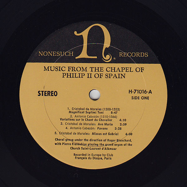 Various - Music From The Chapel Of Philip II Of Spain