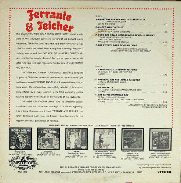 Ferrante & Teicher - We Wish You A Merry Christmas