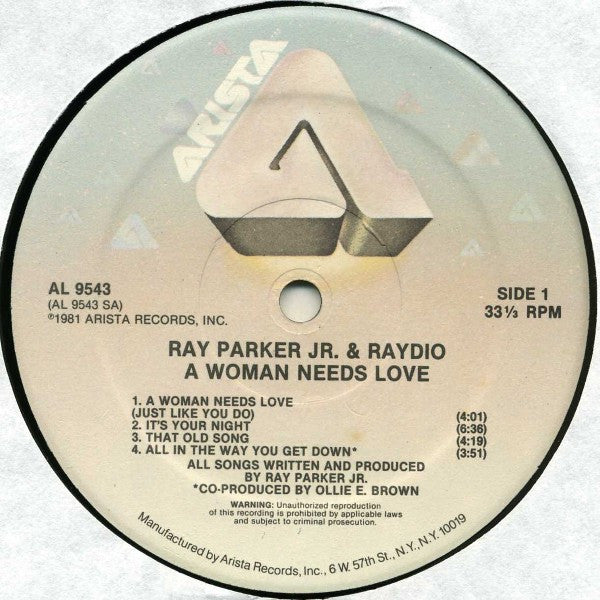 Ray Parker Jr., Raydio - A Woman Needs Love