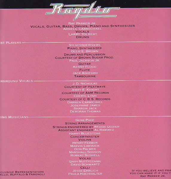 Ray Parker Jr., Raydio - A Woman Needs Love