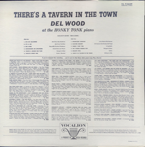 Del Wood - There's A Tavern In The Town