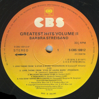 Barbra Streisand - Barbra Streisand's Greatest Hits - Volume 2