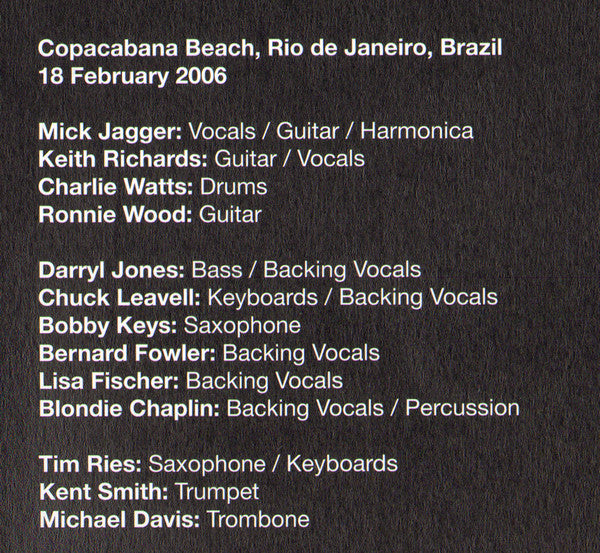 A Bigger Bang Live On Copacabana Beach - secondary