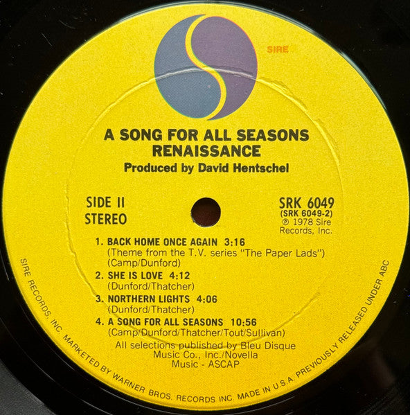 A Song For All Seasons - secondary
