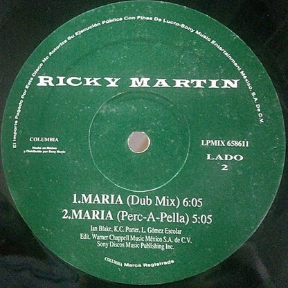 12" Single: Ricky Martin - Maria (Remixes)