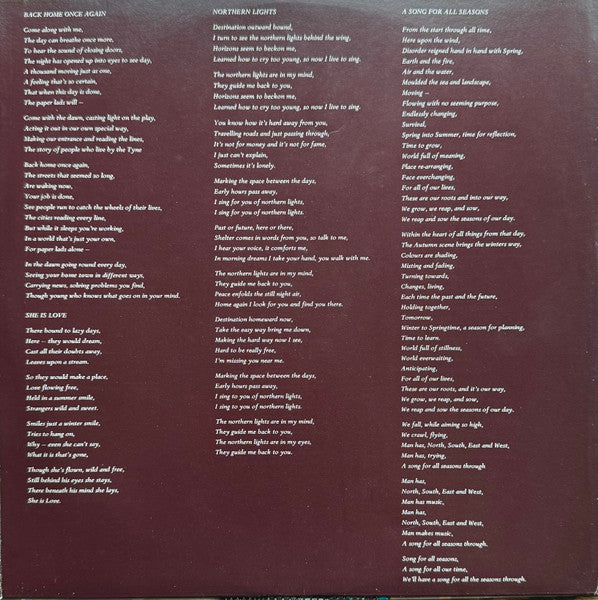 A Song For All Seasons - secondary