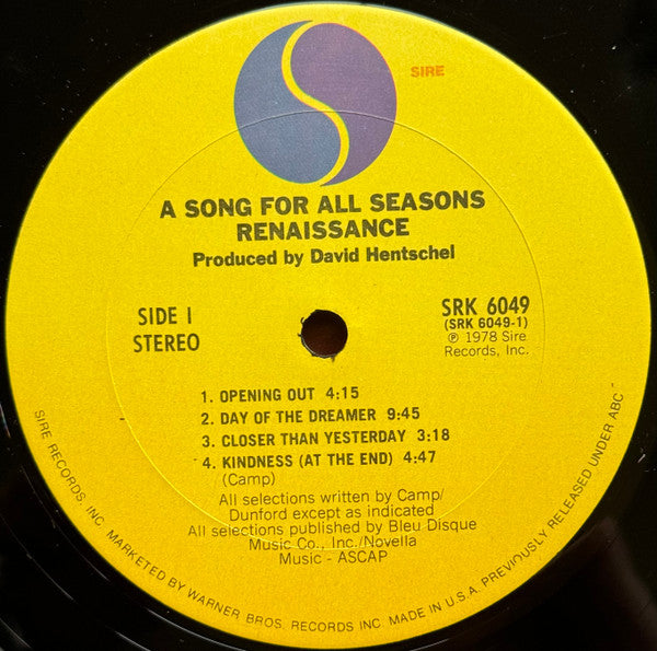 A Song For All Seasons - secondary