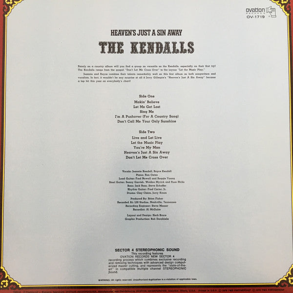The Kendalls - Heaven's Just A Sin Away
