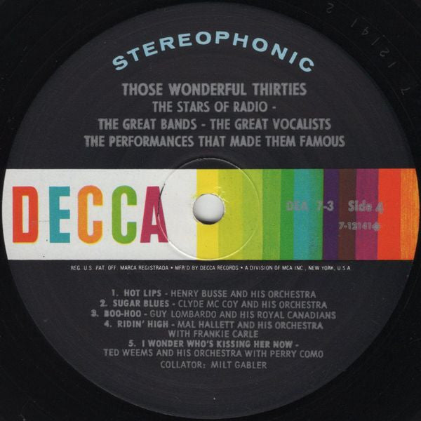 Those Wonderful Thirties - secondary
