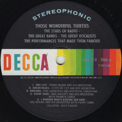Those Wonderful Thirties - secondary