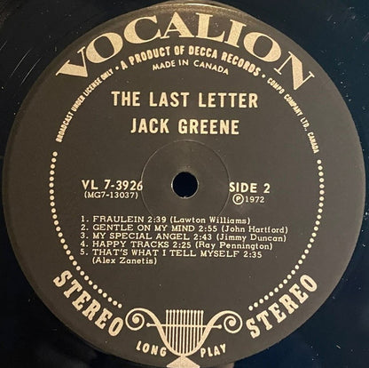 Jack Greene - The Last Letter